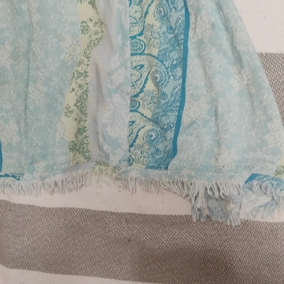 Simply Noelle Light Blue and Green Striped Tunic - Picture 5 of 6